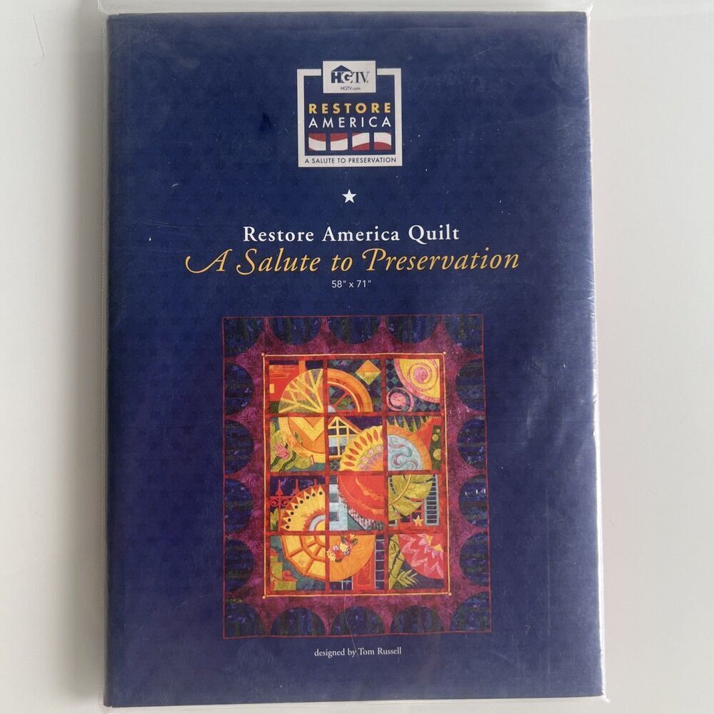 HGTV Restore America Quilt Pattern A Salute To Preservation By Tom Russell Rare